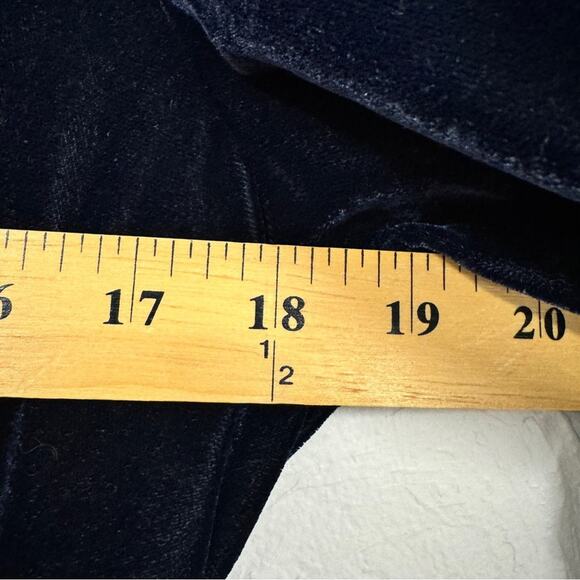 J Crew Blue Velvet Mini Dress Womens 4 Casual Fall Long Sleeve Classic Preppy - Picture 4 of 12